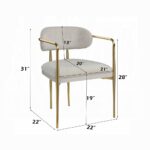Zayn Arm Chair in Beige Chenille Set of 2 By ACME - Image 5