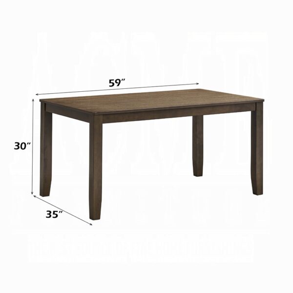 Damica Dining Table in Walnut Finish DN04010 By ACME - Image 2