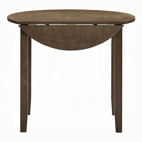 Damica Round Dining Table in Walnut Finish DN04030 By ACME - Image 2