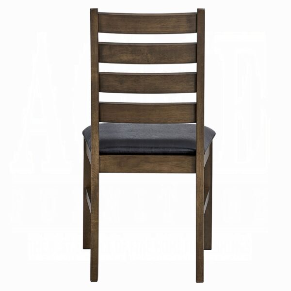Damica Side Chair in Brown Leather Set of 2 By ACME - Image 2