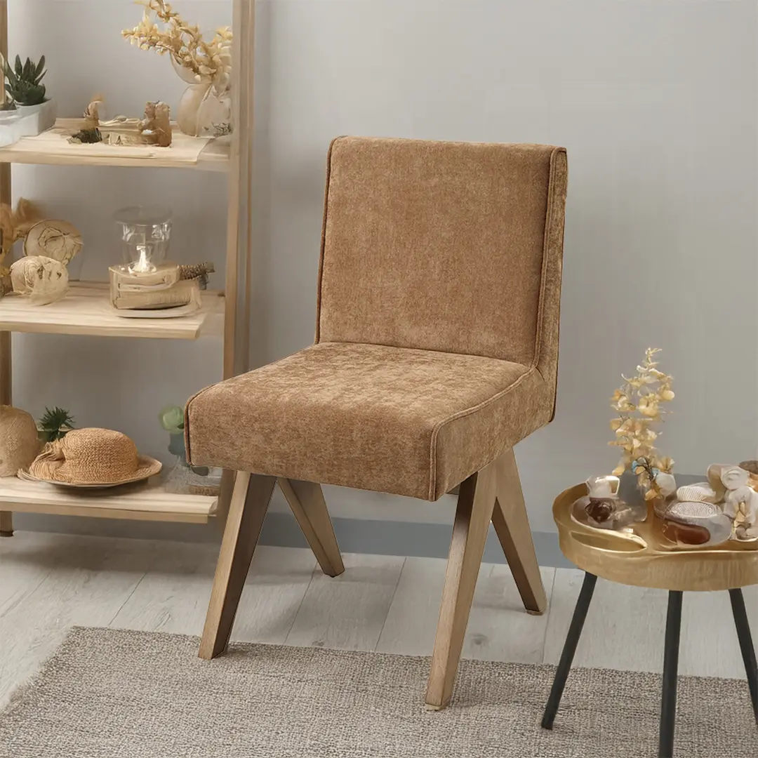 Zoey Side Chair In Chocolate Chenille Set Of 2 By Acme | Mobilia Cleopatra 3 Zoey Side Chair in Chocolate Chenille Set of 2 By ACME - Image 1