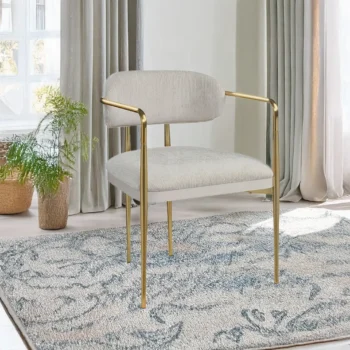 Zayn Arm Chair in Beige Chenille Set of 2 By ACME
