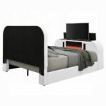 Shelyn Bed with LED, TV Cabinet, Fireplace & Bluetooth By ACME - Image 2