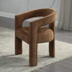 Leonardo Arm Chair in Brown Linen