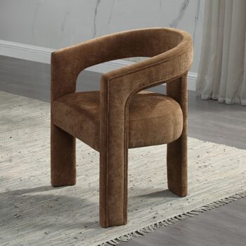 Leonardo Arm Chair in Brown Linen