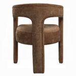 Leonardo Arm Chair in Brown Linen Set of 2 By ACME - Image 2