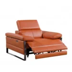 1246 Power Reclining Arm Chair with Power in Leather By Gu Furniture - Image 2