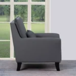 A87 Gray DivanItalia Italian Leather Chair By Gu Furniture - Image 2