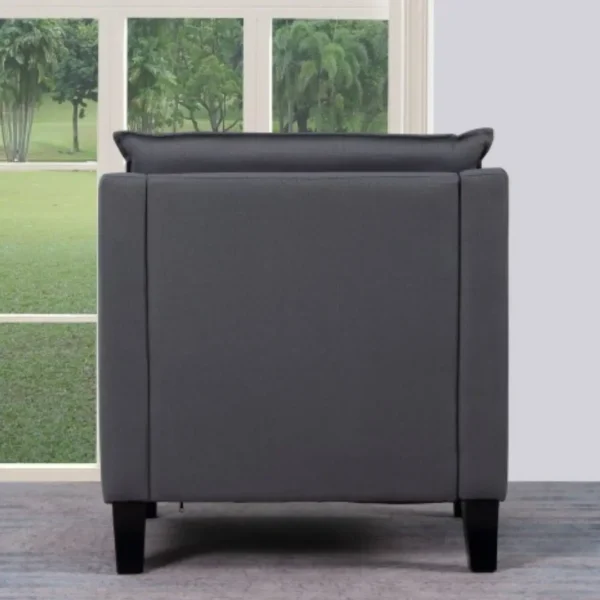 A87 Gray DivanItalia Italian Leather Chair By Gu Furniture - Image 3