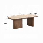 Kasha Coffee Table with Travertine Top LV03325 By ACME - Image 4
