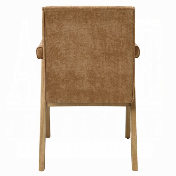 Zoey Arm Chair in Chocolate Chenille Set of 2 By ACME - Image 2