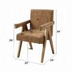 Zoey Arm Chair in Chocolate Chenille Set of 2 By ACME - Image 4