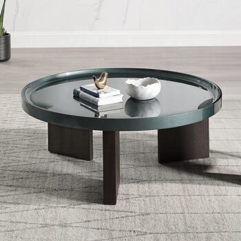 Lakita Coffee Table in Blackish Green High Gloss