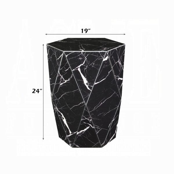 Dara End Table in Black Finish LV03626 By ACME - Image 3