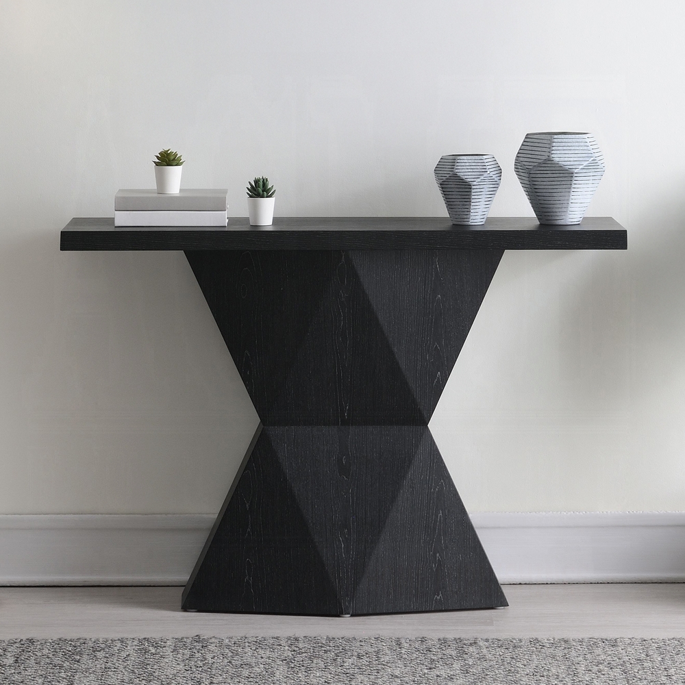 Dara Console Table In Black Finish Ac03093 By Acme | Mobilia Cleopatra 3 Dara Console Table in Black Finish