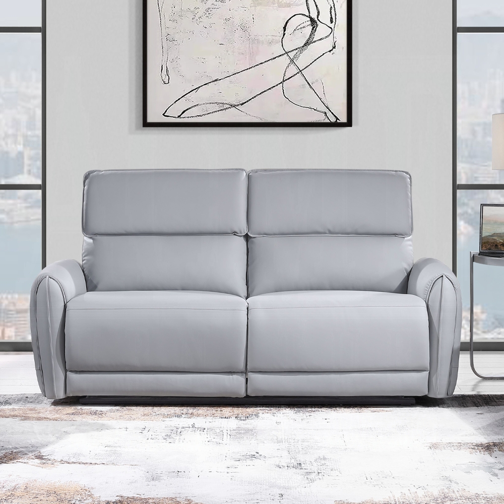 Jeromie Power Motion Sofa With Usb Port In Gray Leather Lv03335 By Acme | Mobilia Cleopatra 3 Jeromie Power Motion Sofa with USB Port in Gray Leather