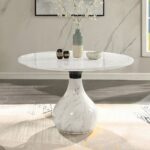 Koen Round Dining Table with Marble Top