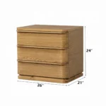 Zoey Nightstand in Oak Finish By ACME - Image 4