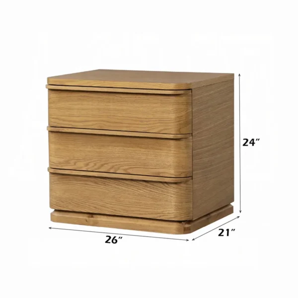 Zoey Nightstand in Oak Finish By ACME - Image 4