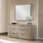 Leanna Mirror in Light Oak Finish By ACME - Image 3