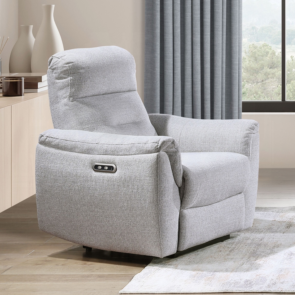 Eastre Power Motion Recliner With Usb Port In Beige Chenille Lv03587 By Acme | Mobilia Cleopatra 3 Eastre Power Motion Recliner with USB Port in Beige Chenille
