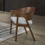 Hoyte Arm Chair in Walnut Finish