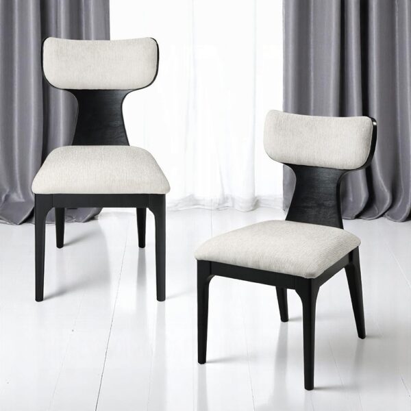 Marioly Side Chair with White Chenille Set of 2 By ACME - Image 3