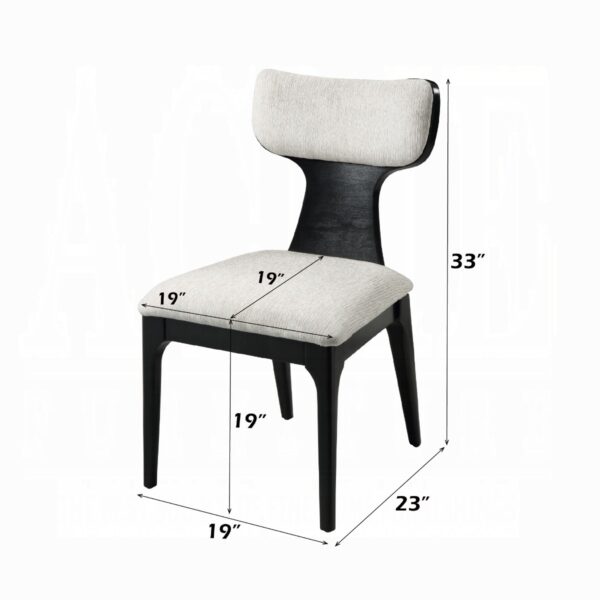 Marioly Side Chair with White Chenille Set of 2 By ACME - Image 4