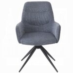 Hester Arm Chair in Gray Fabric Set of 2 By ACME - Image 2