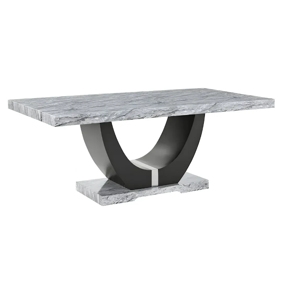 Gray Faux Marble Table By Mcferran | Mobilia Cleopatra 3 Gray Faux Marble Table By McFerran - Image 1