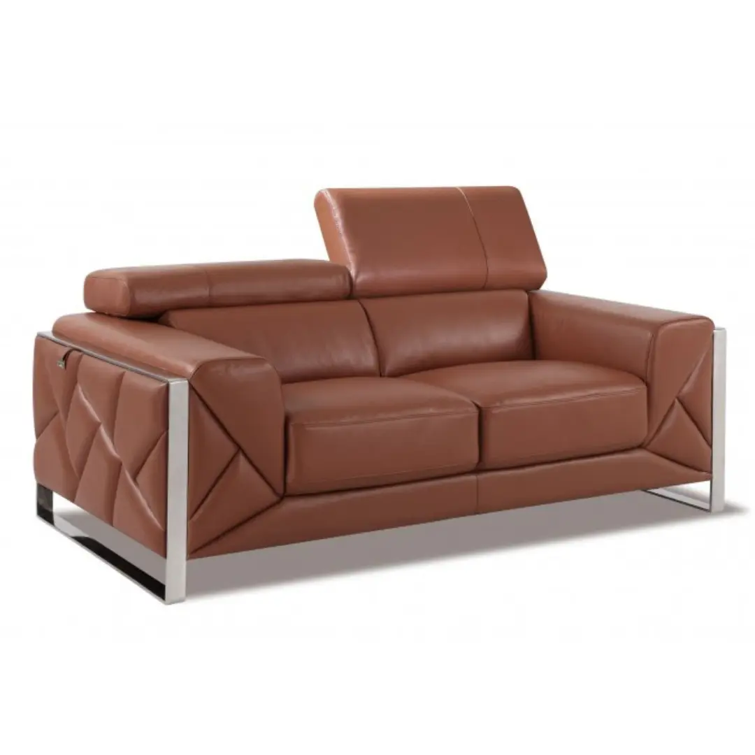 903 Divanitalia Top Grain Italian Leather Loveseat By Gu Furniture | Mobilia Cleopatra 3 903 DivanItalia Top Grain Italian Leather Loveseat By GU Furniture - Image 1