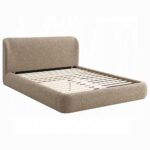 Erica Modern Bed in Dark Beige Tweed By ACME - Image 2
