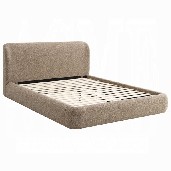 Erica Modern Bed in Dark Beige Tweed By ACME - Image 2