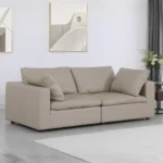 1100 DivanItalia Top Grain Italian Leather Loveseat By GU Furniture