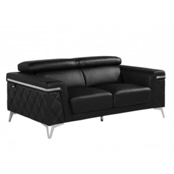1140 DivanItalia Top Grain Italian Leather Loveseat By GU Furniture