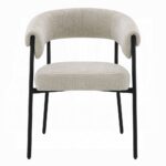 Jirina Arm Chair in Beige Chenille Set of 2 By ACME - Image 2