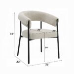 Jirina Arm Chair in Beige Chenille Set of 2 By ACME - Image 4
