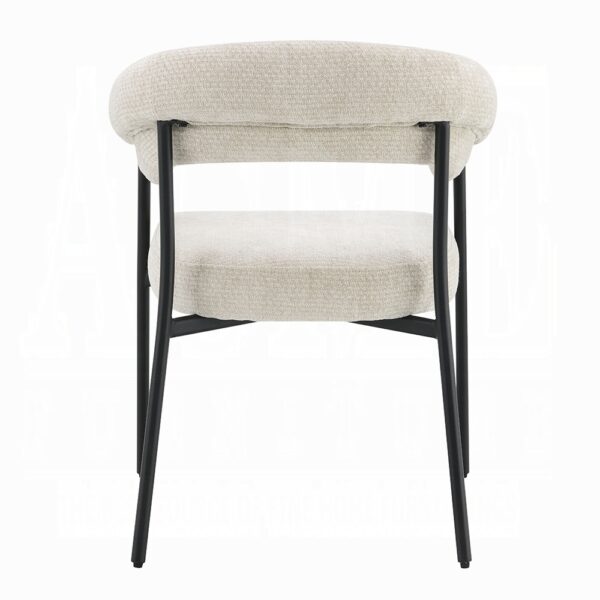 Jirina Arm Chair in Beige Chenille Set of 2 By ACME - Image 3