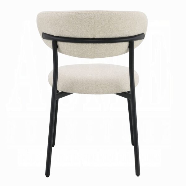 Jirina Side Chair in Beige Chenille Set of 2 By ACME - Image 3