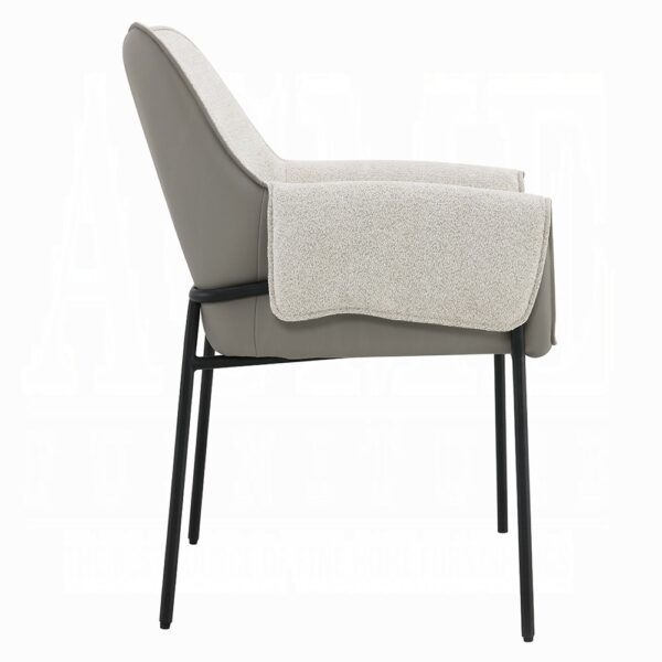 Jirina Arm Chair in Beige Chenille Set of 2 By ACME - Image 3
