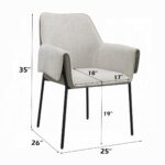 Jirina Arm Chair in Beige Chenille Set of 2 By ACME - Image 5