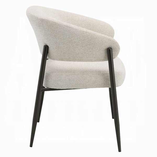 Jirina Arm Chair in Beige Chenille Set of 2 By ACME - Image 2