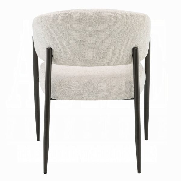 Jirina Arm Chair in Beige Chenille Set of 2 By ACME - Image 3
