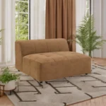 Zoey Modular - Armless Chair in Chocolate Suede By ACME