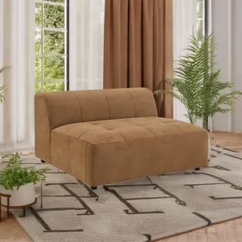 Zoey Modular – Armless Chair in Chocolate Suede By ACME