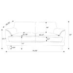 Selma Rust Woven Fabric Sofa by Coaster Furniture