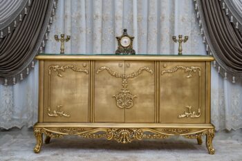 Handmade Gold Peach Gala Console Tv. |