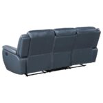 Sloane Upholstered Padded Arm Reclining Sofa Blue by Coaster Furniture