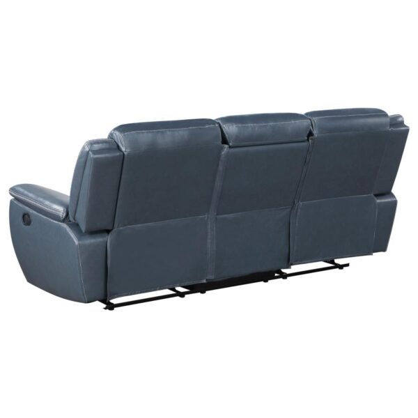 Sloane Upholstered Padded Arm Reclining Sofa Blue by Coaster Furniture