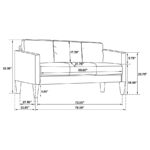 Ruth 77-inch Fabric Upholstered Track Arm Sofa Rust Red by Coaster Furniture